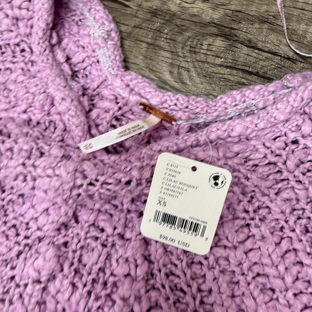 FREE PEOPLE LILAC BOUQUET IN A‎ SWIRL PULLOVER SWEATER SZ xs NWT